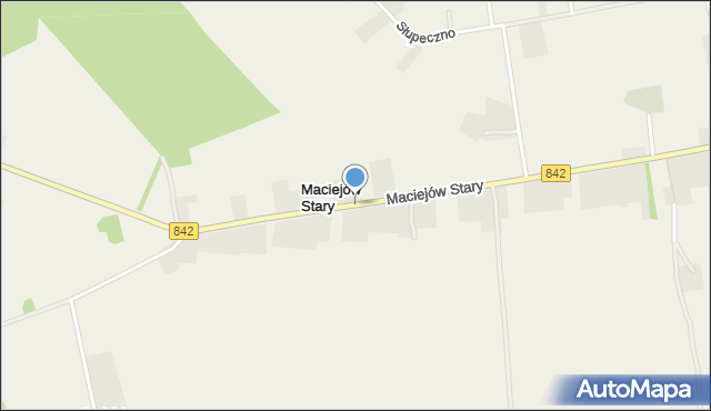Maciejów Stary gmina Wysokie, Maciejów Stary, mapa Maciejów Stary gmina Wysokie