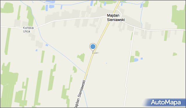 Majdan Sieniawski, Majdan Sieniawski, mapa Majdan Sieniawski