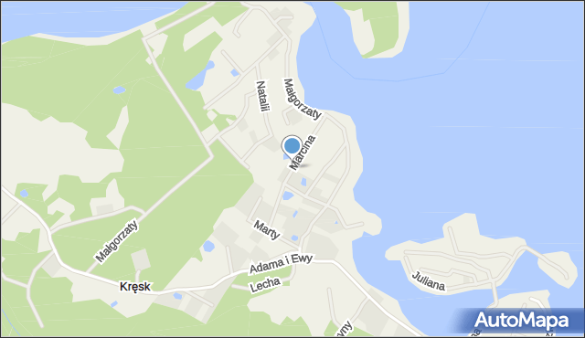 Majdy gmina Stawiguda, Marcina, mapa Majdy gmina Stawiguda