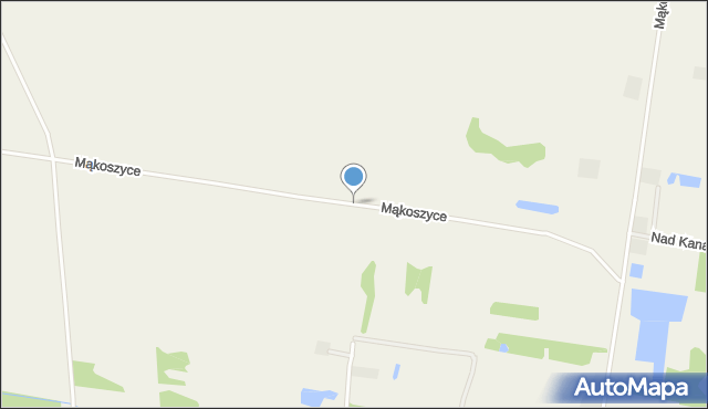 Mąkoszyce gmina Santok, Mąkoszyce, mapa Mąkoszyce gmina Santok