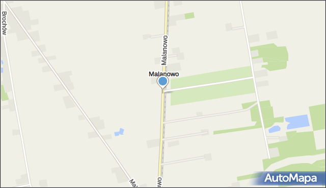 Malanowo gmina Brochów, Malanowo, mapa Malanowo gmina Brochów