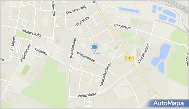 Malbork, Matejki Jana, mapa Malborka