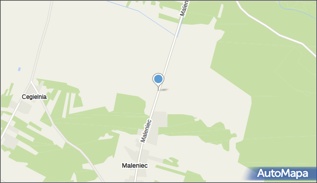 Maleniec gmina Ruda Maleniecka, Maleniec, mapa Maleniec gmina Ruda Maleniecka