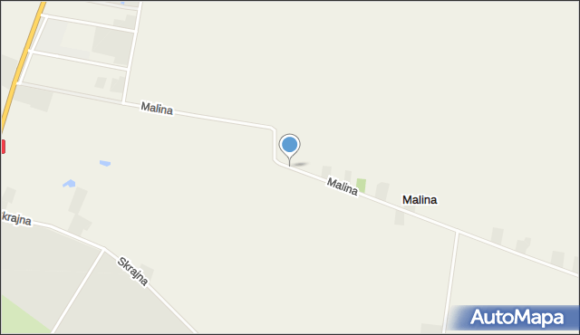 Malina gmina Kutno, Malina, mapa Malina gmina Kutno