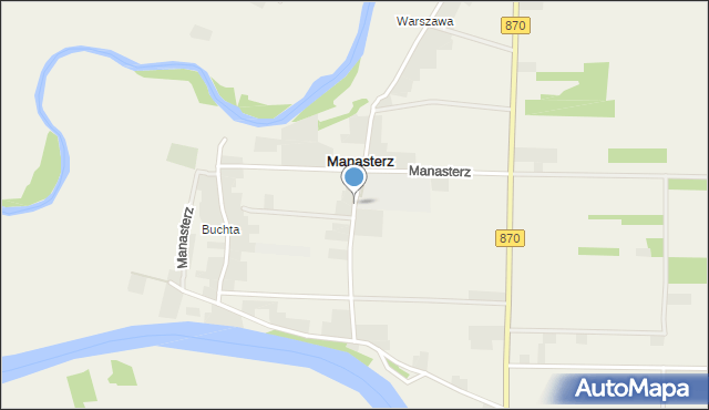 Manasterz gmina Wiązownica, Manasterz, mapa Manasterz gmina Wiązownica