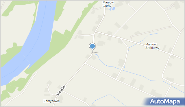 Maniów gmina Szczucin, Maniów, mapa Maniów gmina Szczucin