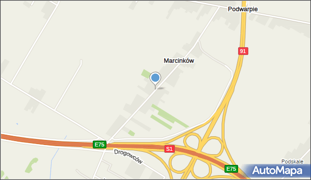 Marcinków gmina Siewierz, Marcinków, mapa Marcinków gmina Siewierz