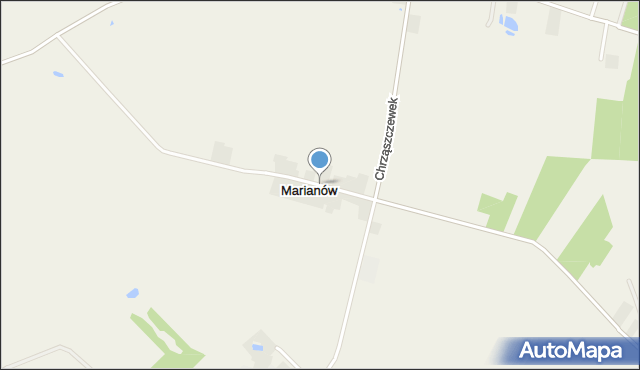 Marianów gmina Biała Rawska, Marianów, mapa Marianów gmina Biała Rawska