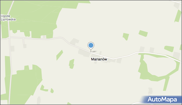 Marianów gmina Burzenin, Marianów, mapa Marianów gmina Burzenin