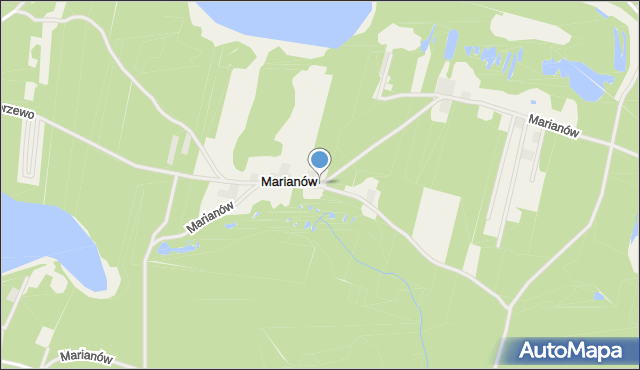 Marianów gmina Gostynin, Marianów, mapa Marianów gmina Gostynin