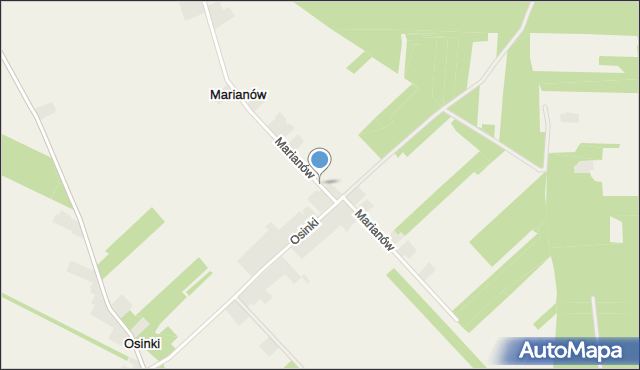 Marianów gmina Rzeczniów, Marianów, mapa Marianów gmina Rzeczniów