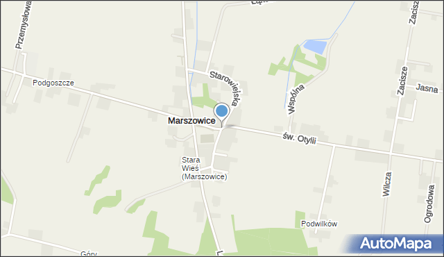 Marszowice gmina Kocmyrzów-Luborzyca, Marszowice, mapa Marszowice gmina Kocmyrzów-Luborzyca