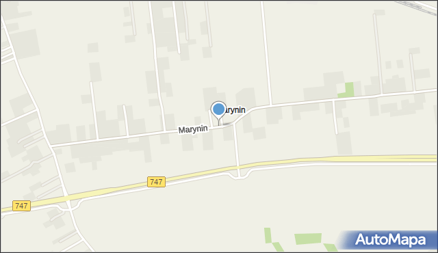 Marynin gmina Konopnica, Marynin, mapa Marynin gmina Konopnica