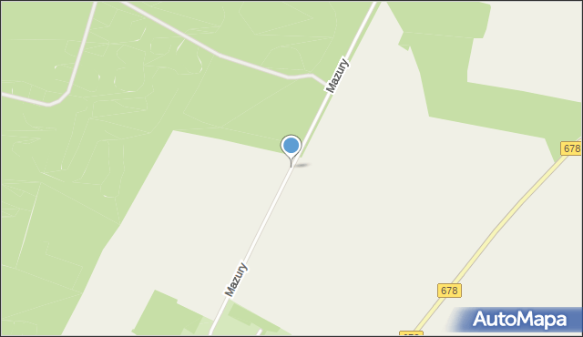 Mazury gmina Wysokie Mazowieckie, Mazury, mapa Mazury gmina Wysokie Mazowieckie