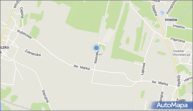 Miasteczko Śląskie, Makowa, mapa Miasteczko Śląskie