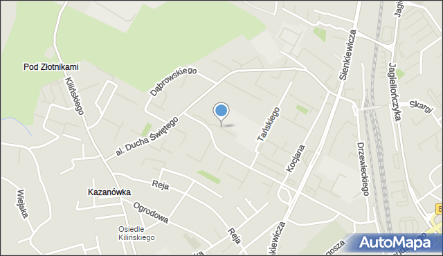 Mielec, Marcinowskiego, ks., mapa Mielca