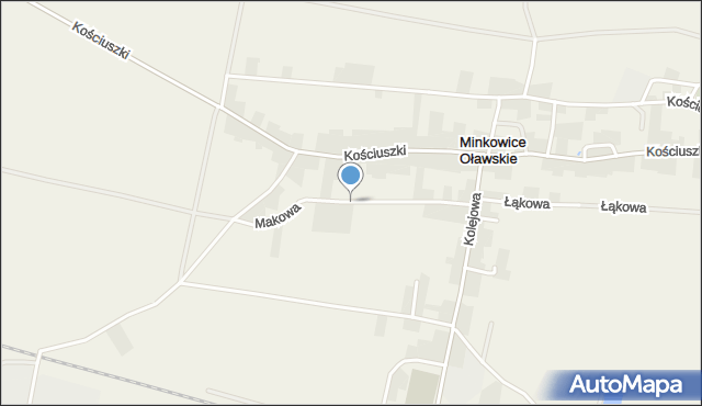 Minkowice Oławskie, Makowa, mapa Minkowice Oławskie