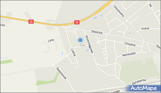 Nakło nad Notecią, Mahoniowa, mapa Nakło nad Notecią