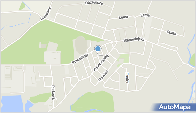 Namysłów, Makuszyńskiego Kornela, mapa Namysłów