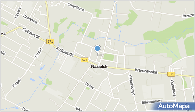 Nasielsk, Mała, mapa Nasielsk