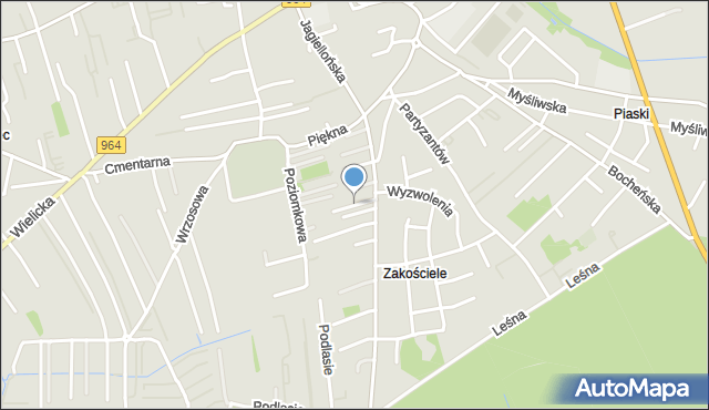 Niepołomice, Makosza Gerarda, plut., mapa Niepołomice