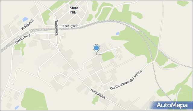 Niestępowo, Magnoliowa, mapa Niestępowo