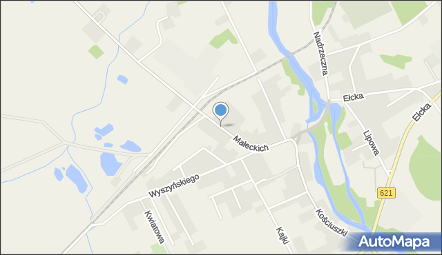 Nowa Wieś Ełcka, Małeckich Jana i Hieronima, mapa Nowa Wieś Ełcka