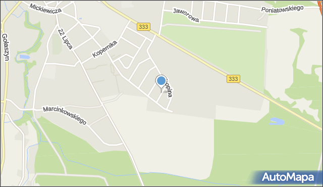 Nowe Miasteczko, Matejki Jana, mapa Nowe Miasteczko