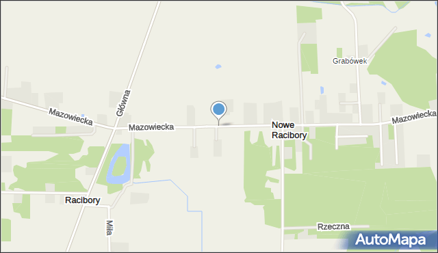 Nowe Racibory gmina Tarczyn, Mazowiecka, mapa Nowe Racibory gmina Tarczyn