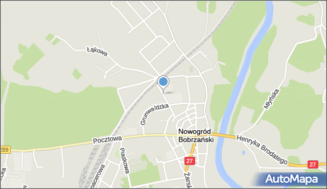 Nowogród Bobrzański, Marcinkowskiego, mapa Nowogród Bobrzański