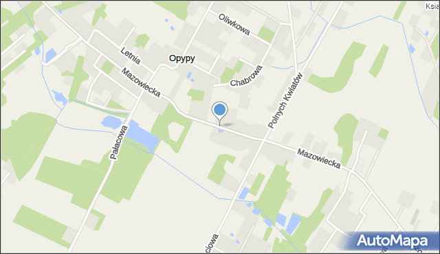 Opypy, Mazowiecka, mapa Opypy