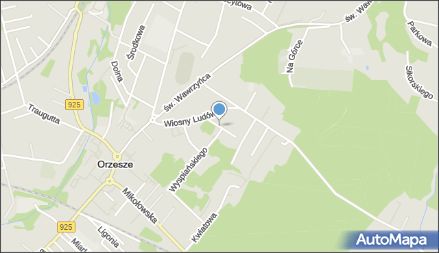 Orzesze powiat mikołowski, Matejki Jana, mapa Orzesze powiat mikołowski