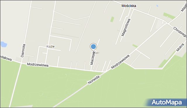 Orzesze powiat mikołowski, Maciejek, mapa Orzesze powiat mikołowski