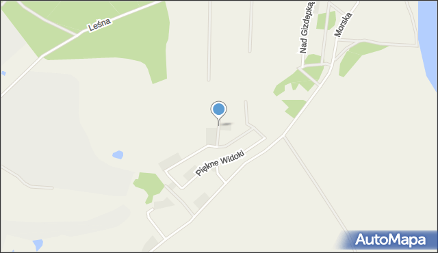 Osłonino, Marzeń, mapa Osłonino