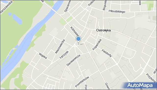 Ostrołęka, Mała, mapa Ostrołęka