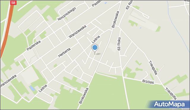 Ostrów Mazowiecka, Makuszyńskiego Kornela, mapa Ostrów Mazowiecka