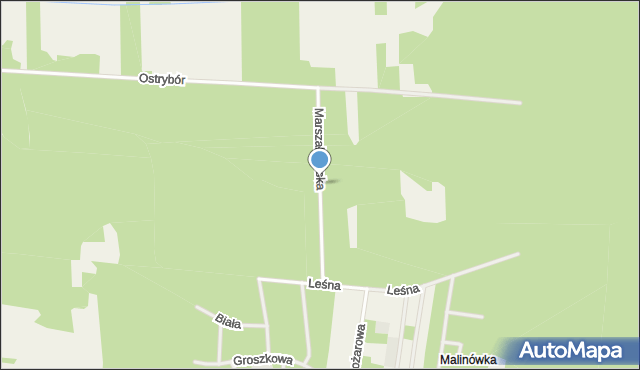 Ostrybór, Marszałkowska, mapa Ostrybór