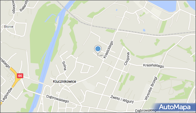 Oświęcim, Mała, mapa Oświęcimia