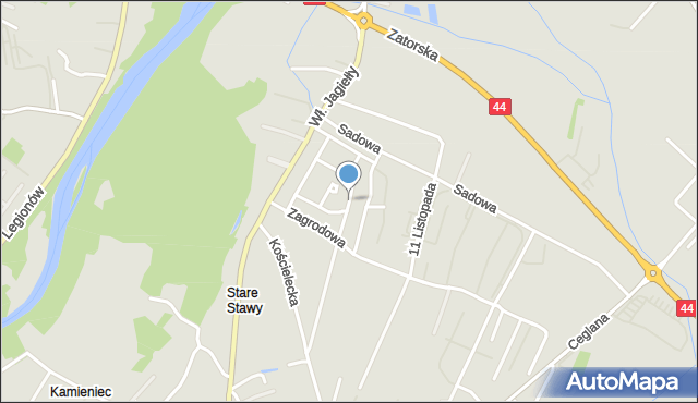 Oświęcim, Malczewskiego Jacka, mapa Oświęcimia