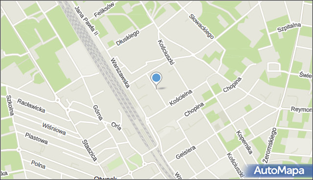 Otwock, Malawskiego Stefana, prof., mapa Otwock