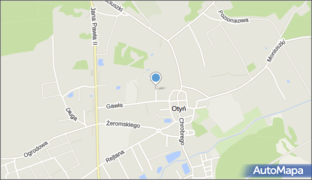 Otyń, Marcinkowskiego Zygmunta, mapa Otyń