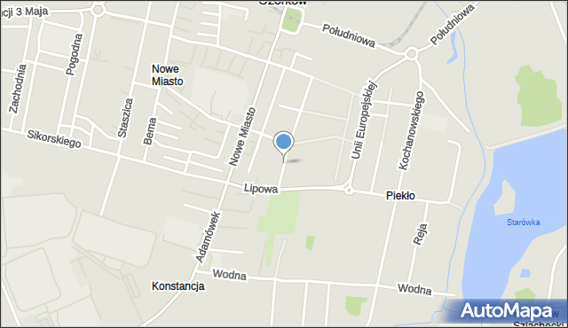 Ozorków, Małachowskiego Stanisława, mapa Ozorków