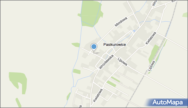 Pasikurowice, Malinowa, mapa Pasikurowice
