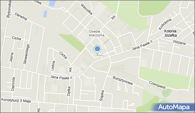 Piekary Śląskie, Mastalerza Stanisława, mapa Piekary Śląskie