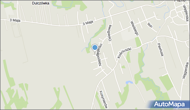 Pilzno, Marycjusza, mapa Pilzno
