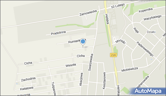 Połczyno gmina Puck, Malwowa, mapa Połczyno gmina Puck
