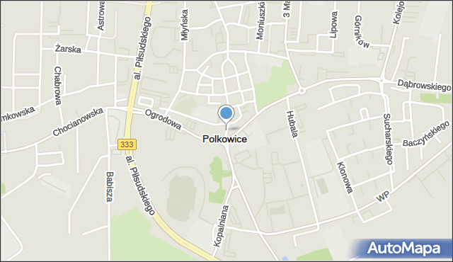 Polkowice, Mała, mapa Polkowice