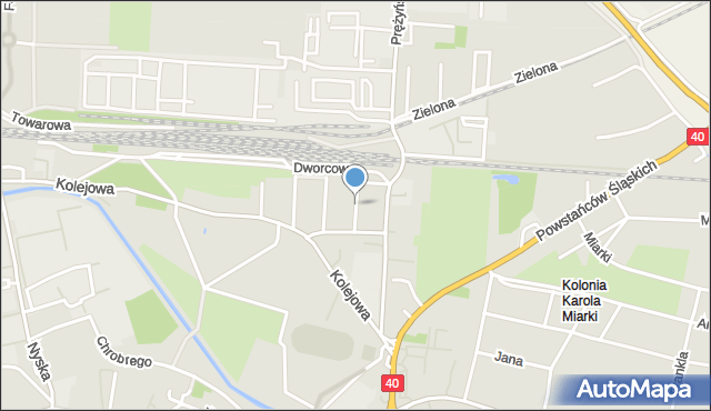 Prudnik, Matejki Jana, mapa Prudnik