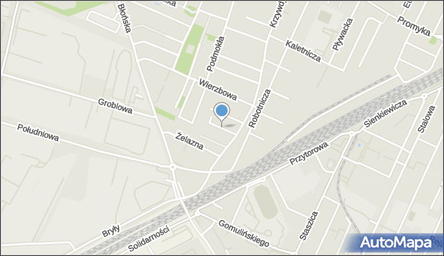 Pruszków, Malinowa, mapa Pruszków