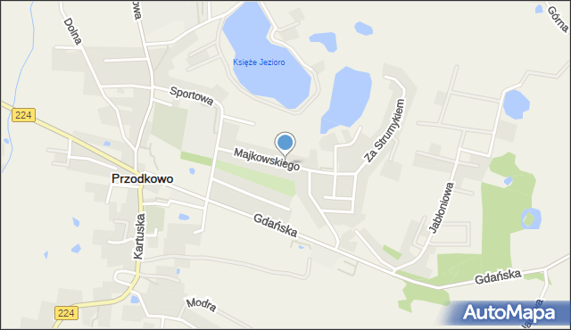 Przodkowo, Majkowskiego Aleksandra, mapa Przodkowo